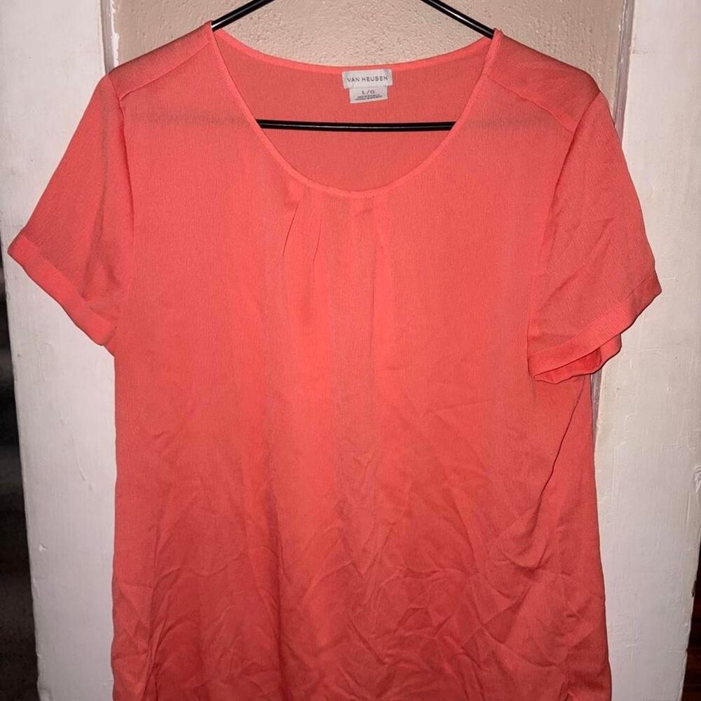Van-heusen Women's Pink and Orange Blouse